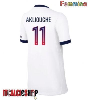 Paris Saint-Germain Maghnes Akliouche #11 Seconda Maglia Femmina 2026-27 Manica Corta